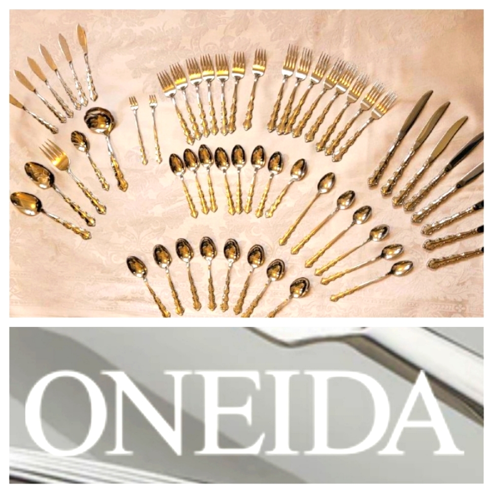 58pcs!ONEIDA Mozart stainless steel high quality extended luxury flatware set